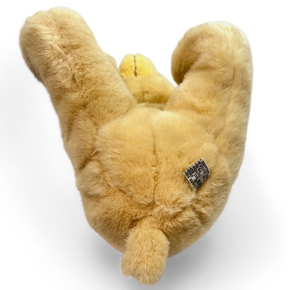 RUSS Tan Bear "Get Well" Plush Stuffed Animal Toy Pink Cold/Hot Pad on Head VTG - Picture 5 of 8